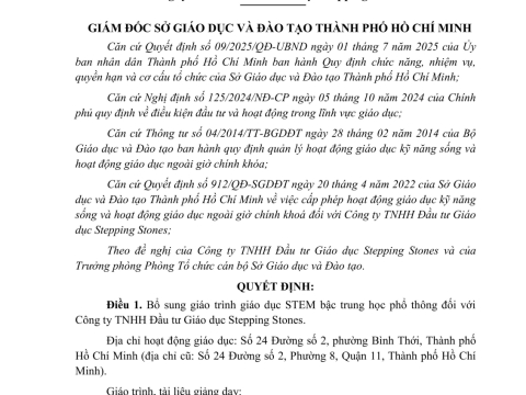 STEM TRUNG HỌC PHỔ THÔNG