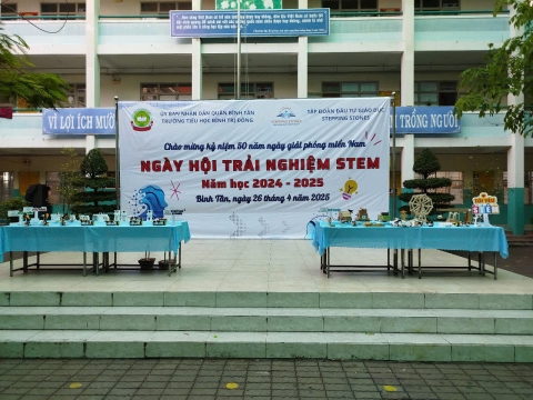 NGÀY HỘI TRẢI NGHIỆM STEM TẠI TRƯỜNG TIỂU HỌC BÌNH TRỊ ĐÔNG