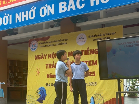 NGÀY HỘI VUI HỌC TIẾNG ANH TRẢI NGHIỆM STEM THCS BÌNH AN