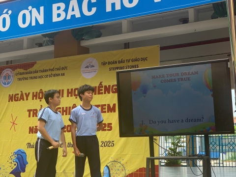 NGÀY HỘI VUI HỌC TIẾNG ANH TRẢI NGHIỆM STEM THCS BÌNH AN