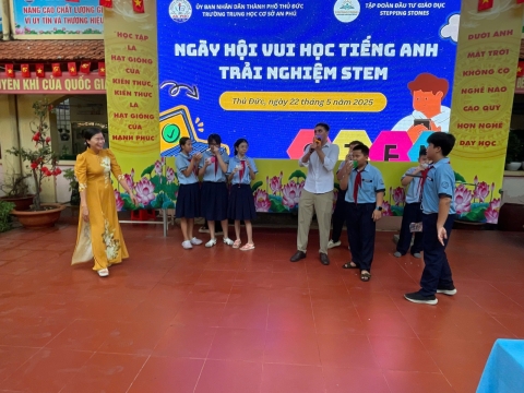 NGÀY HỘI VUI HỌC TIẾNG ANH TRẢI NGHIỆM STEM THCS AN PHÚ