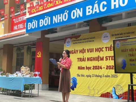 NGÀY HỘI VUI HỌC TIẾNG ANH TRẢI NGHIỆM STEM THCS BÌNH AN