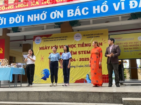 NGÀY HỘI VUI HỌC TIẾNG ANH TRẢI NGHIỆM STEM THCS BÌNH AN