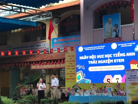 NGÀY HỘI VUI HỌC TIẾNG ANH TRẢI NGHIỆM STEM THCS AN PHÚ