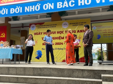NGÀY HỘI VUI HỌC TIẾNG ANH TRẢI NGHIỆM STEM THCS BÌNH AN