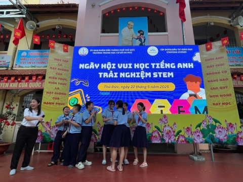 NGÀY HỘI VUI HỌC TIẾNG ANH TRẢI NGHIỆM STEM THCS AN PHÚ