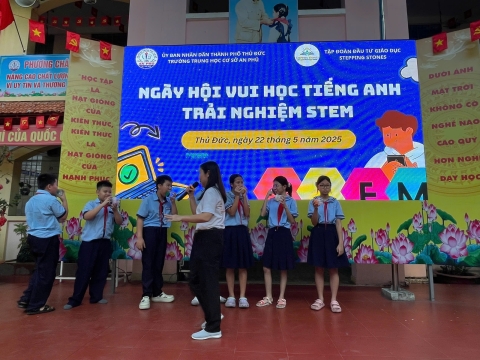 NGÀY HỘI VUI HỌC TIẾNG ANH TRẢI NGHIỆM STEM THCS AN PHÚ