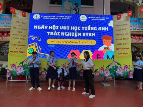 NGÀY HỘI VUI HỌC TIẾNG ANH TRẢI NGHIỆM STEM THCS AN PHÚ