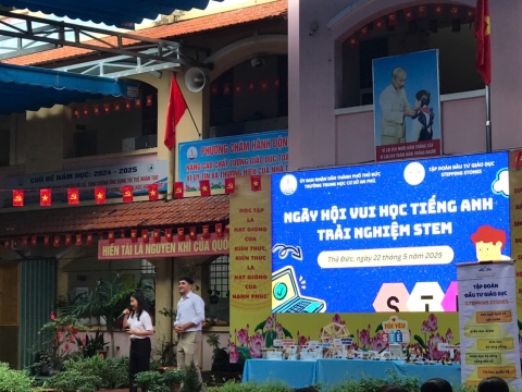 NGÀY HỘI VUI HỌC TIẾNG ANH TRẢI NGHIỆM STEM THCS AN PHÚ