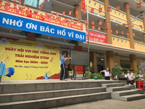 NGÀY HỘI VUI HỌC TIẾNG ANH TRẢI NGHIỆM STEM THCS BÌNH AN