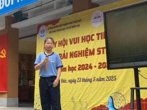 NGÀY HỘI VUI HỌC TIẾNG ANH TRẢI NGHIỆM STEM THCS BÌNH AN