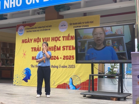 NGÀY HỘI VUI HỌC TIẾNG ANH TRẢI NGHIỆM STEM THCS BÌNH AN