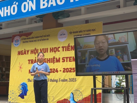 NGÀY HỘI VUI HỌC TIẾNG ANH TRẢI NGHIỆM STEM THCS BÌNH AN
