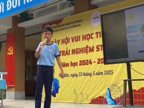 NGÀY HỘI VUI HỌC TIẾNG ANH TRẢI NGHIỆM STEM THCS BÌNH AN