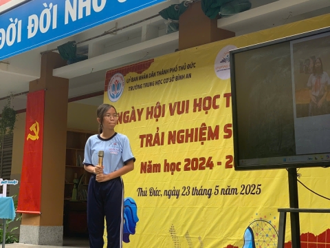 NGÀY HỘI VUI HỌC TIẾNG ANH TRẢI NGHIỆM STEM THCS BÌNH AN