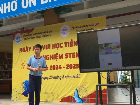 NGÀY HỘI VUI HỌC TIẾNG ANH TRẢI NGHIỆM STEM THCS BÌNH AN