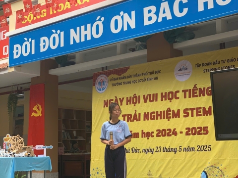 NGÀY HỘI VUI HỌC TIẾNG ANH TRẢI NGHIỆM STEM THCS BÌNH AN