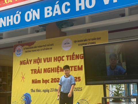 NGÀY HỘI VUI HỌC TIẾNG ANH TRẢI NGHIỆM STEM THCS BÌNH AN