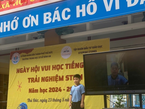 NGÀY HỘI VUI HỌC TIẾNG ANH TRẢI NGHIỆM STEM THCS BÌNH AN