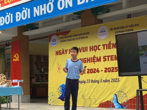 NGÀY HỘI VUI HỌC TIẾNG ANH TRẢI NGHIỆM STEM THCS BÌNH AN