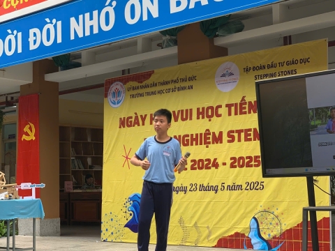 NGÀY HỘI VUI HỌC TIẾNG ANH TRẢI NGHIỆM STEM THCS BÌNH AN