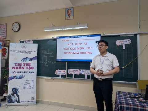 STEPPING STONES EDUCATION Tập huấn về giáo dục STEM và Trí tuệ nhân tạo cho trường tiểu học Mê Linh - Đà Lạt ngày 10-8-2026