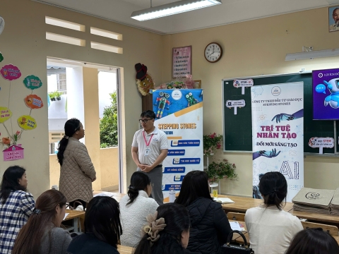 STEPPING STONES EDUCATION Tập huấn về giáo dục STEM và Trí tuệ nhân tạo cho trường tiểu học Mê Linh - Đà Lạt ngày 10-8-2026
