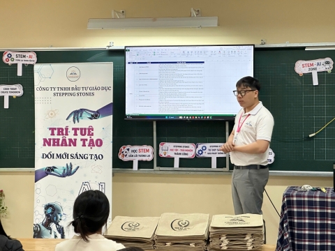 STEPPING STONES EDUCATION Tập huấn về giáo dục STEM và Trí tuệ nhân tạo cho trường tiểu học Mê Linh - Đà Lạt ngày 10-8-2026