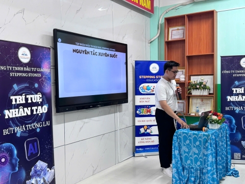 STEPPING STONES EDUCATION ĐỒNG HÀNH CÙNG TIỂU HỌC NGUYỄN ĐỨC CẢNH TẬP HUẤN TRÍ TUỆ NHÂN TẠO (AI) CHUẨN BỊ CHO NĂM HỌC 2026 - 2027