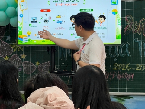 STEPPING STONES EDUCATION Tập huấn về giáo dục Trí tuệ nhân tạo cho trường tiểu học Mê Linh - Đà Lạt ngày 5-9-2026