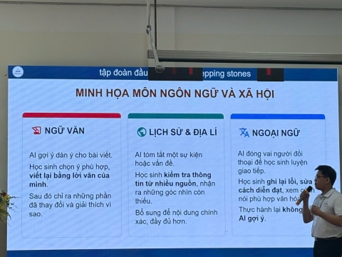 STEPPING STONES EDUCATION Tập huấn về giáo dục STEM và Trí tuệ nhân tạo cho trường tiểu học Nguyễn Trãi - Đà Lạt ngày 12/08/2026