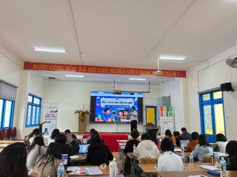 STEPPING STONES EDUCATION Tập huấn về giáo dục STEM và Trí tuệ nhân tạo cho trường tiểu học Nguyễn Trãi - Đà Lạt ngày 12/08/2026