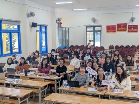 STEPPING STONES EDUCATION Tập huấn về giáo dục STEM và Trí tuệ nhân tạo cho trường tiểu học Nguyễn Trãi - Đà Lạt ngày 12/08/2026