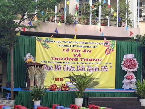 STEPPING STONES EDUCATION ĐỒNG HÀNH CÙNG THPT PHẠM PHÚ THỨ TẠI LỄ TRI ÂN VÀ TRƯỞNG THÀNH - 22.05.2026