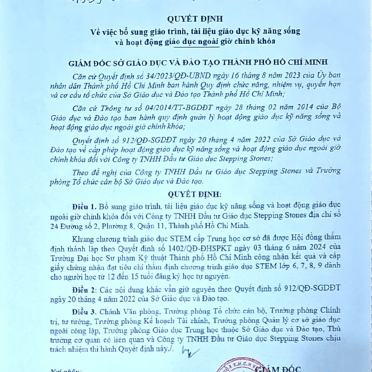 STEM TRUNG HỌC CƠ SỞ