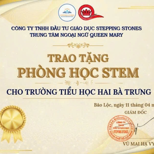 TRAO TẶNG PHÒNG HỌC STEM CHO TRƯỜNG TIỂU HỌC HAI BÀ TRƯNG