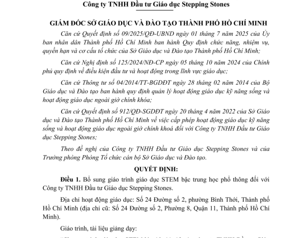 STEM TRUNG HỌC PHỔ THÔNG