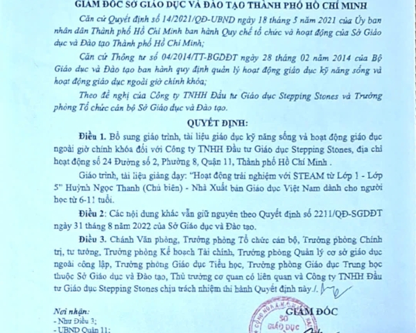 STEM TIỂU HỌC