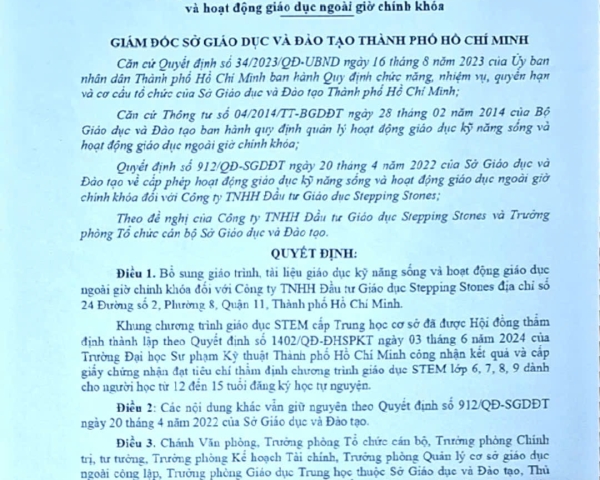 STEM TRUNG HỌC CƠ SỞ